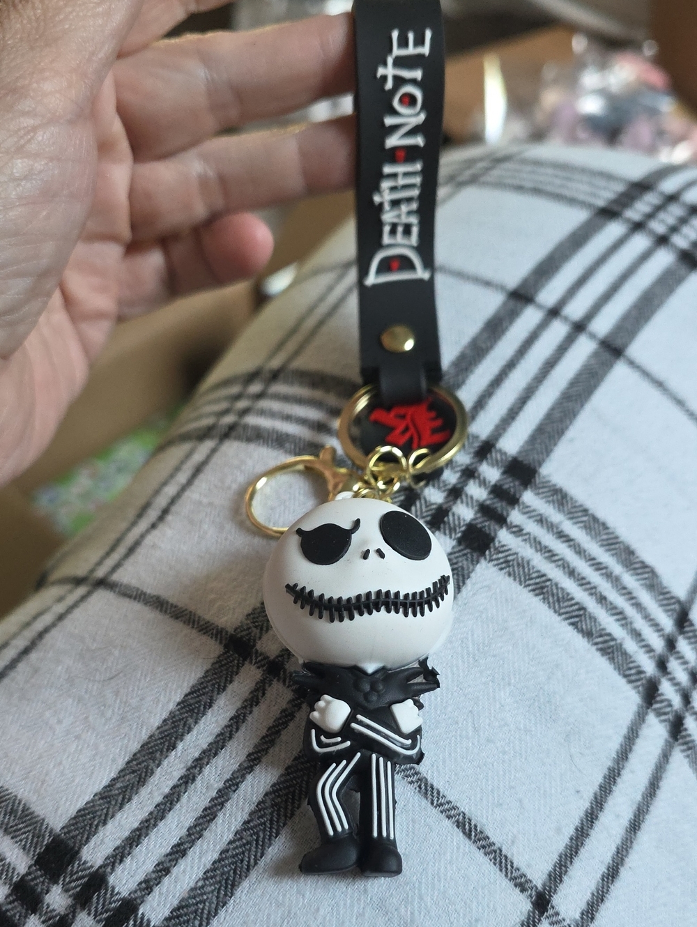 x Jack Skellington Black & White Kids Keychain